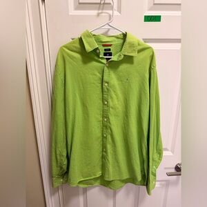 Mens Victorinox Long Sleeve Button Down Linen Blend Shirt